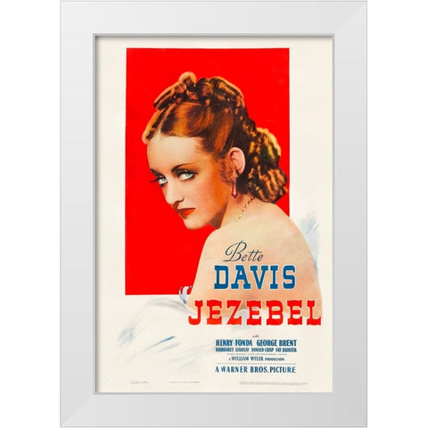 Jezebel-1938 White Modern Wood Framed Art Print by Vintage Hollywood Archive