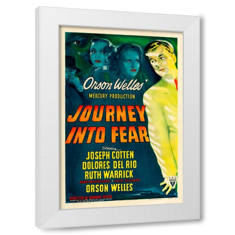 Journey into Fear-1942 White Modern Wood Framed Art Print by Vintage Hollywood Archive