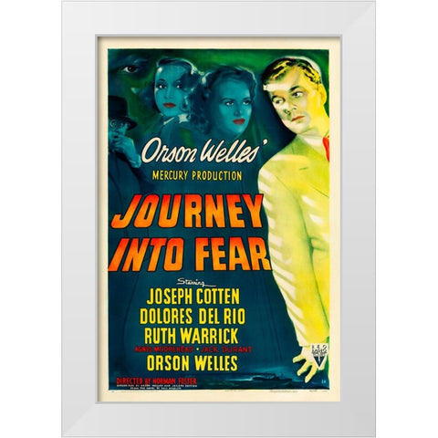 Journey into Fear-1942 White Modern Wood Framed Art Print by Vintage Hollywood Archive