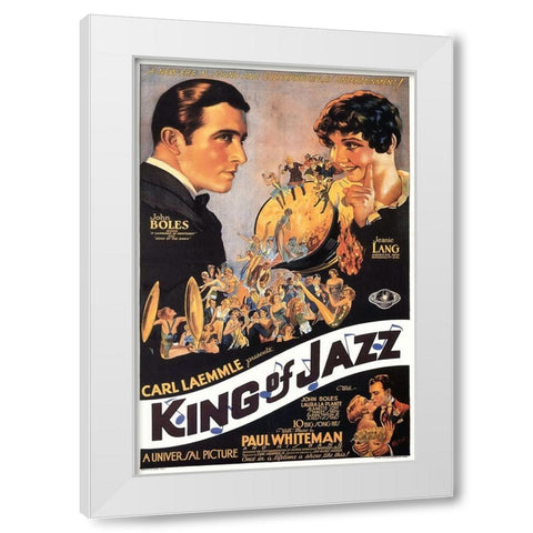 King of Jazz-1930 White Modern Wood Framed Art Print by Vintage Hollywood Archive