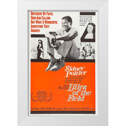 Lilies of the Field-1963 White Modern Wood Framed Art Print by Vintage Hollywood Archive