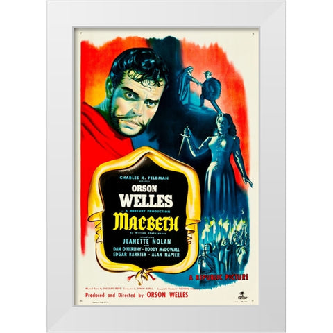 Macbeth-1948 White Modern Wood Framed Art Print by Vintage Hollywood Archive