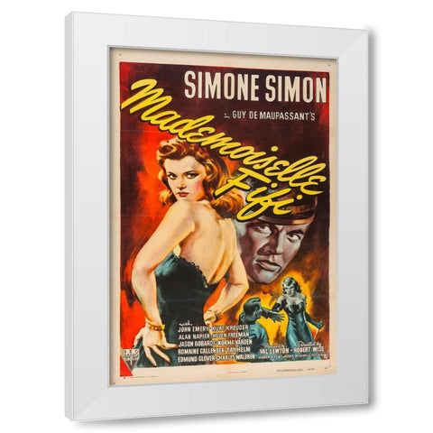 Mademoiselle Fifi-1944 White Modern Wood Framed Art Print by Vintage Hollywood Archive