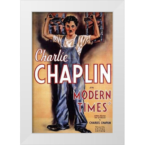 Modern Times White Modern Wood Framed Art Print by Vintage Hollywood Archive