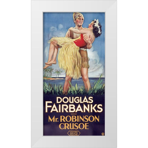 Mr Robinson Crusoe-1932 White Modern Wood Framed Art Print by Vintage Hollywood Archive
