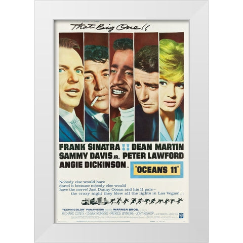 Oceans 11-1960 White Modern Wood Framed Art Print by Vintage Hollywood Archive