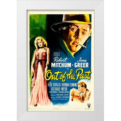 Out of the Past-1947 White Modern Wood Framed Art Print by Vintage Hollywood Archive