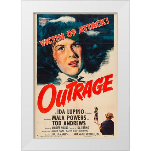 Outrage-1950 White Modern Wood Framed Art Print by Vintage Hollywood Archive