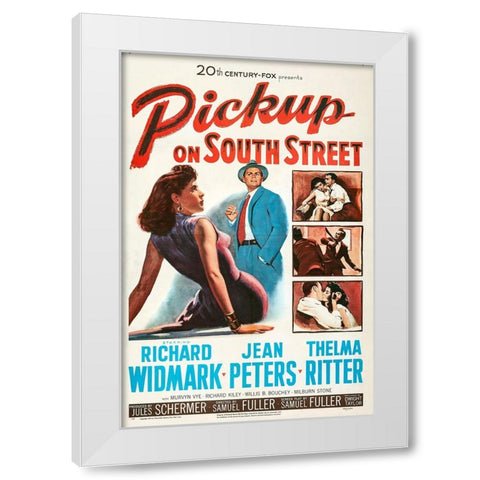 Pickup on South Street-1953 White Modern Wood Framed Art Print by Vintage Hollywood Archive