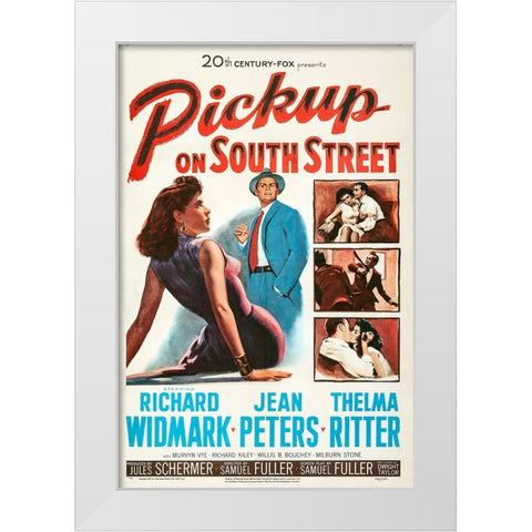 Pickup on South Street-1953 White Modern Wood Framed Art Print by Vintage Hollywood Archive