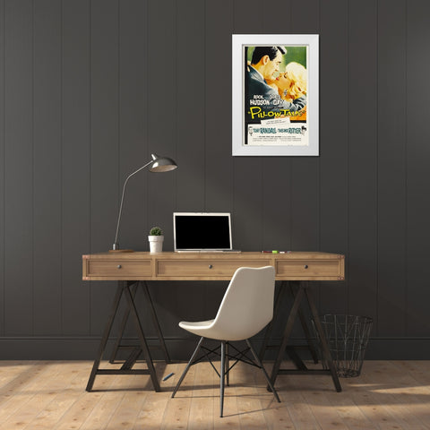 Pillow Talk-1959 White Modern Wood Framed Art Print by Vintage Hollywood Archive