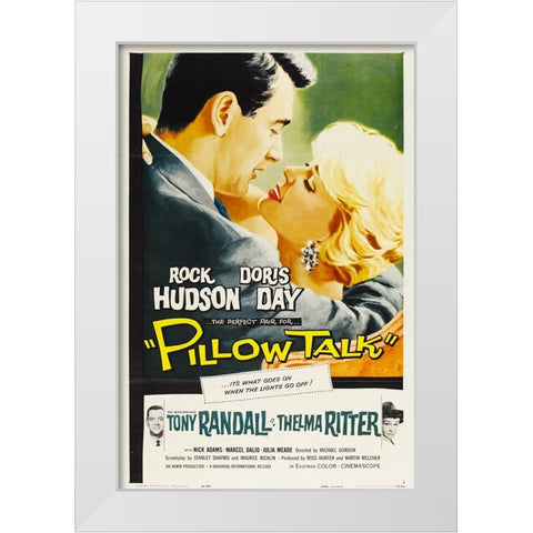 Pillow Talk-1959 White Modern Wood Framed Art Print by Vintage Hollywood Archive