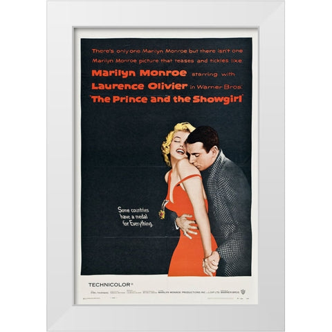 Prince and the Showgirl White Modern Wood Framed Art Print by Vintage Hollywood Archive