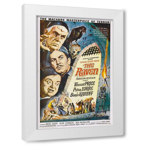 Raven White Modern Wood Framed Art Print by Vintage Hollywood Archive