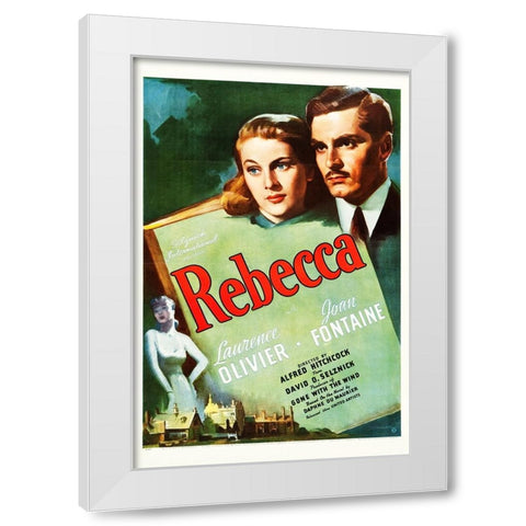 Rebecca-1939 White Modern Wood Framed Art Print by Vintage Hollywood Archive