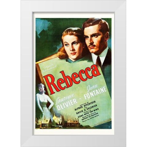 Rebecca-1939 White Modern Wood Framed Art Print by Vintage Hollywood Archive