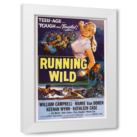 Running Wild-1955 White Modern Wood Framed Art Print by Vintage Hollywood Archive
