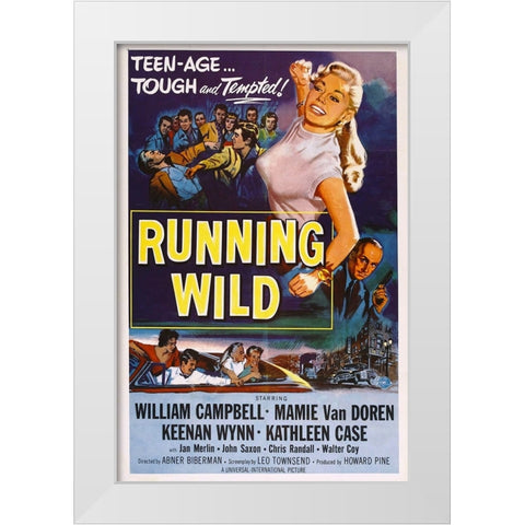 Running Wild-1955 White Modern Wood Framed Art Print by Vintage Hollywood Archive
