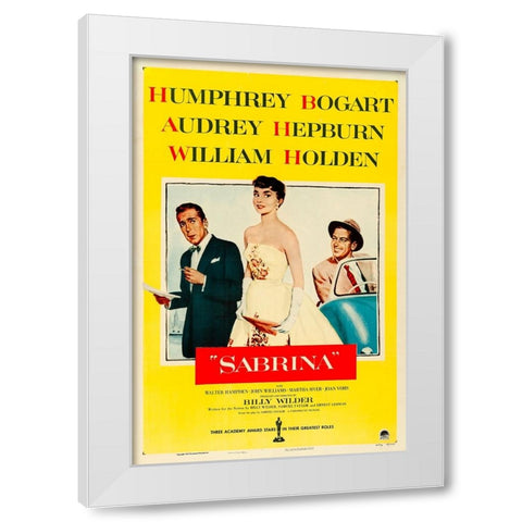Sabrina-1954 White Modern Wood Framed Art Print by Vintage Hollywood Archive