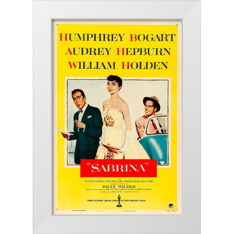 Sabrina-1954 White Modern Wood Framed Art Print by Vintage Hollywood Archive
