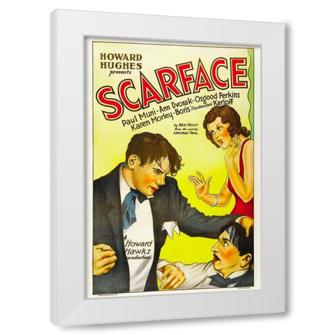 Scarface-1932 White Modern Wood Framed Art Print by Vintage Hollywood Archive