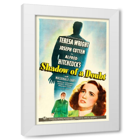 Shadow of a Doubt-1942 White Modern Wood Framed Art Print by Vintage Hollywood Archive
