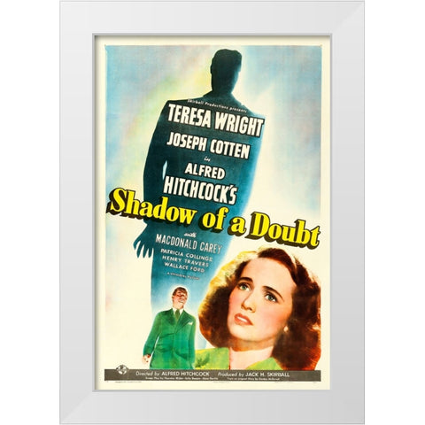 Shadow of a Doubt-1942 White Modern Wood Framed Art Print by Vintage Hollywood Archive