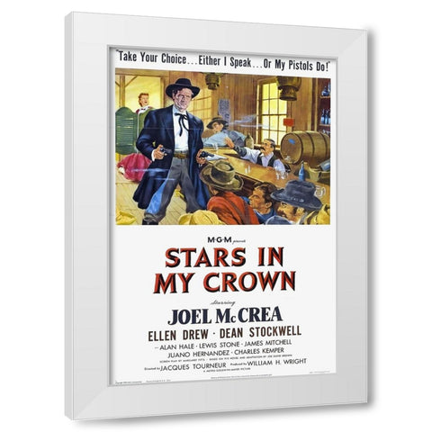 Stars in My Crown-1949 White Modern Wood Framed Art Print by Vintage Hollywood Archive