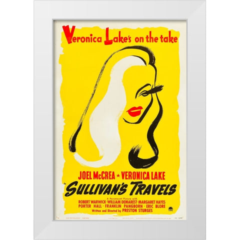 Sullivans Travels-1941 White Modern Wood Framed Art Print by Vintage Hollywood Archive
