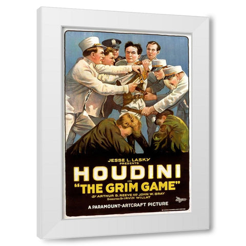 The Grim Game-1919 White Modern Wood Framed Art Print by Vintage Hollywood Archive