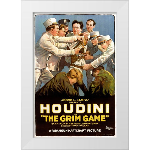 The Grim Game-1919 White Modern Wood Framed Art Print by Vintage Hollywood Archive