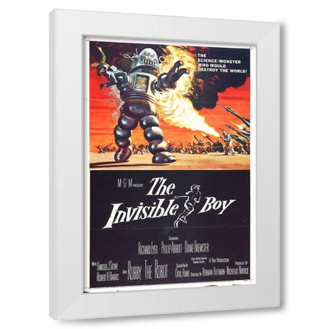 The Invisible Boy-1956 White Modern Wood Framed Art Print by Vintage Hollywood Archive