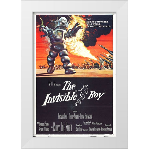 The Invisible Boy-1956 White Modern Wood Framed Art Print by Vintage Hollywood Archive
