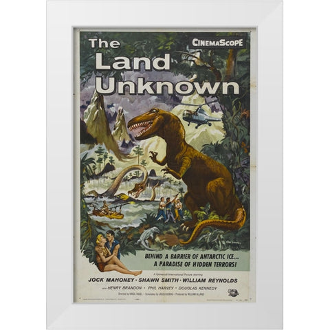 The Land Unknown-1957 White Modern Wood Framed Art Print by Vintage Hollywood Archive
