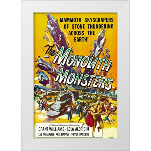 The Monolith Monsters-1957 White Modern Wood Framed Art Print by Vintage Hollywood Archive