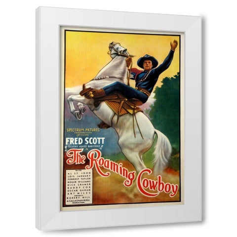 The Roaming Cowboy-1937 White Modern Wood Framed Art Print by Vintage Hollywood Archive