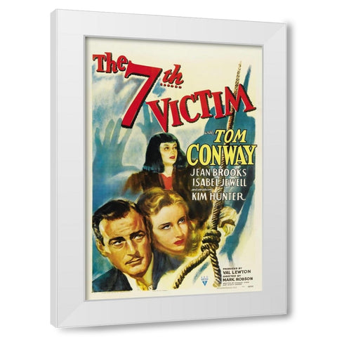 The Seventh Victim one-sheet-RKO-1943 White Modern Wood Framed Art Print by Vintage Hollywood Archive