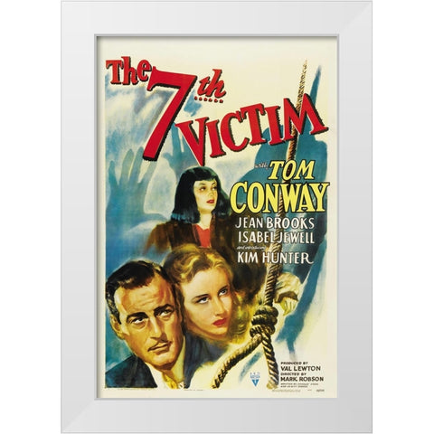 The Seventh Victim one-sheet-RKO-1943 White Modern Wood Framed Art Print by Vintage Hollywood Archive
