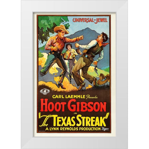 The Texas Streak-1925 White Modern Wood Framed Art Print by Vintage Hollywood Archive