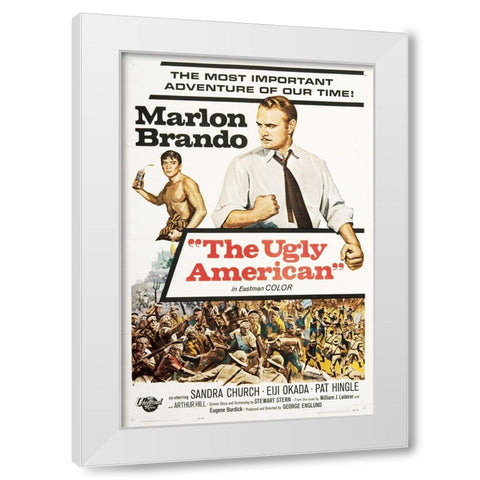 The Ugly American-1963 White Modern Wood Framed Art Print by Vintage Hollywood Archive