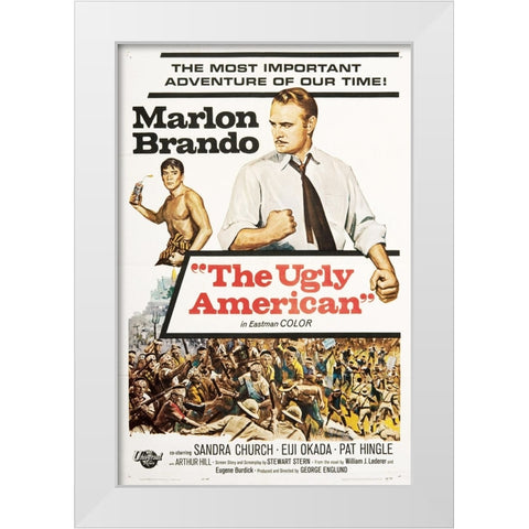 The Ugly American-1963 White Modern Wood Framed Art Print by Vintage Hollywood Archive