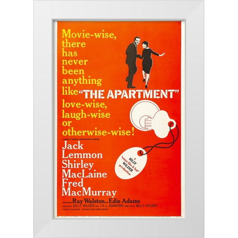 The Apartment-1960 White Modern Wood Framed Art Print by Vintage Hollywood Archive