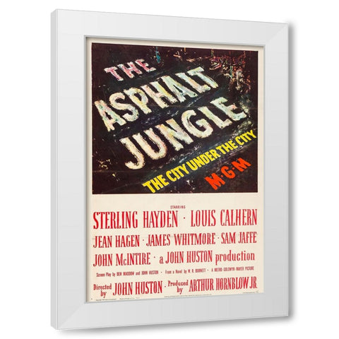 The Asphalt Jungle-1950 White Modern Wood Framed Art Print by Vintage Hollywood Archive