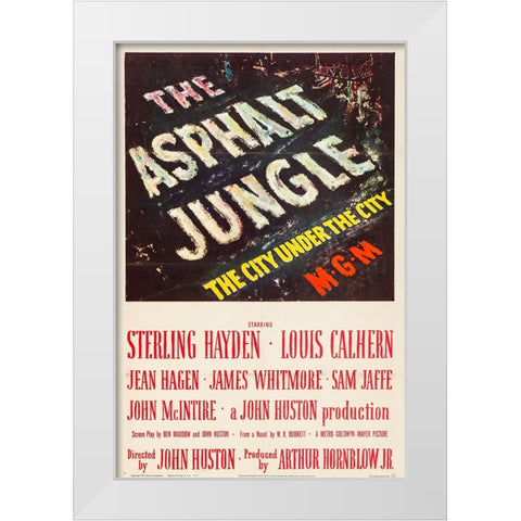 The Asphalt Jungle-1950 White Modern Wood Framed Art Print by Vintage Hollywood Archive