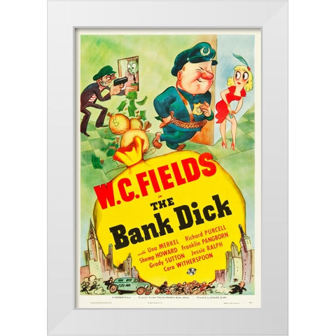 The Bank Dick-1940 White Modern Wood Framed Art Print by Vintage Hollywood Archive