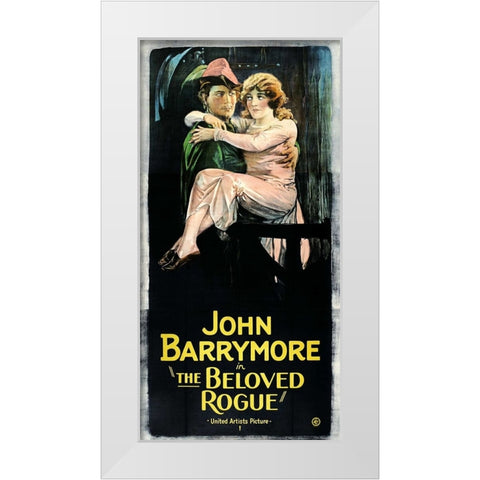 The Beloved Rogue White Modern Wood Framed Art Print by Vintage Hollywood Archive
