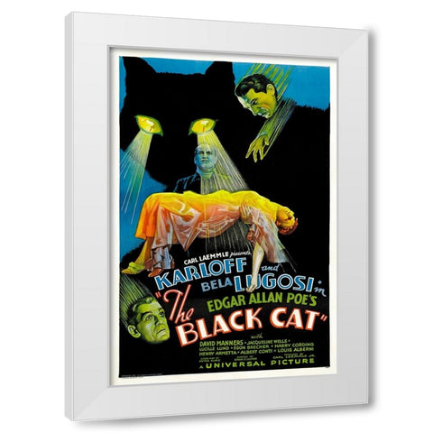 The Black Cat-1934 White Modern Wood Framed Art Print by Vintage Hollywood Archive