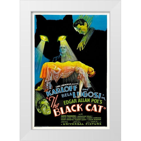The Black Cat-1934 White Modern Wood Framed Art Print by Vintage Hollywood Archive