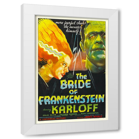 The Bride of Frankenstein-1935 White Modern Wood Framed Art Print by Vintage Hollywood Archive