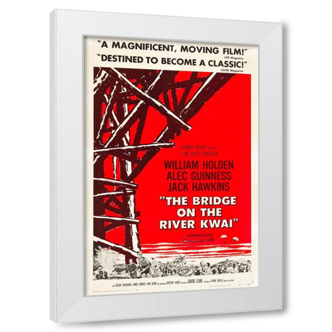 The Bridge on the River Kwai White Modern Wood Framed Art Print by Vintage Hollywood Archive